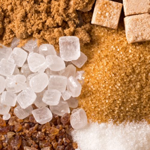 Various kinds of sugar closeup background